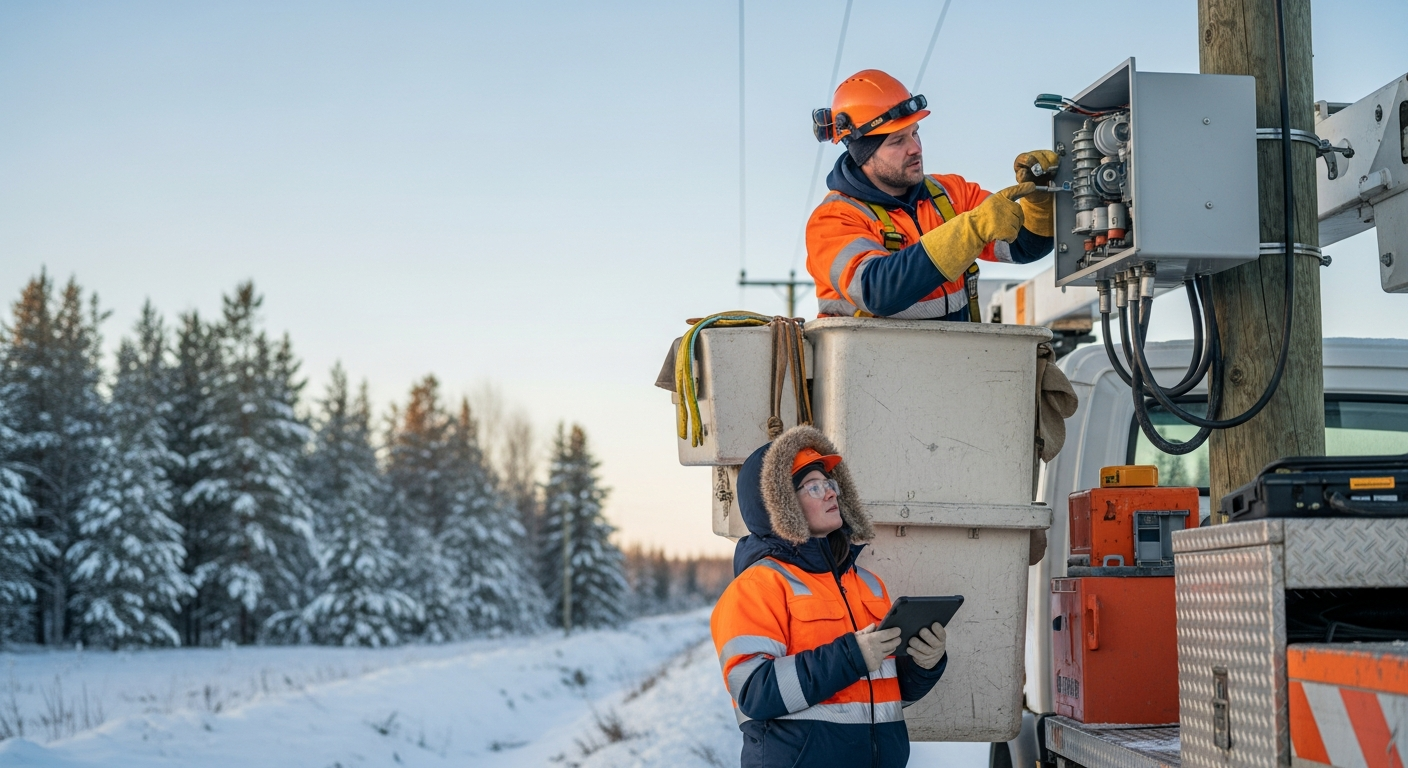 Sécurité dans les travaux électriques en hiver