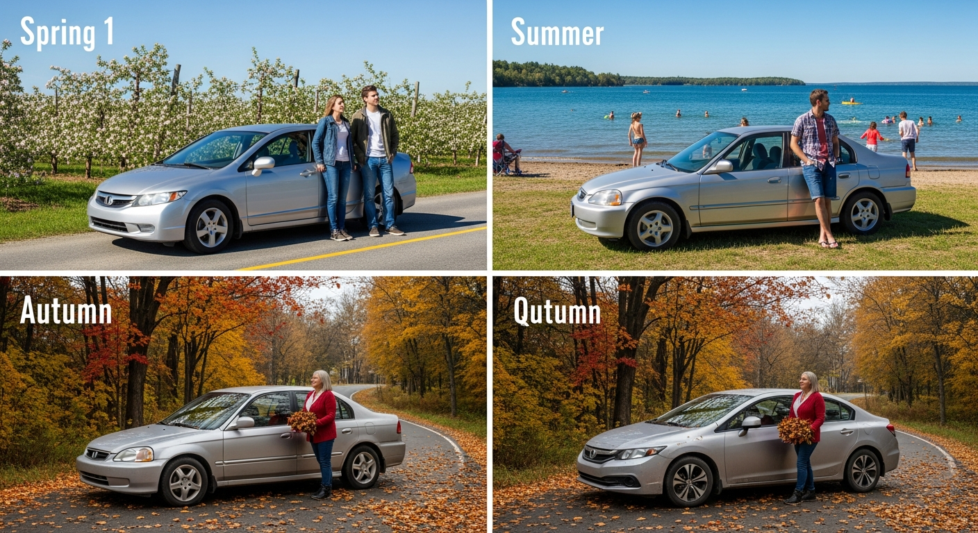 Valeur de reprise d'une voiture selon la saison au Québec