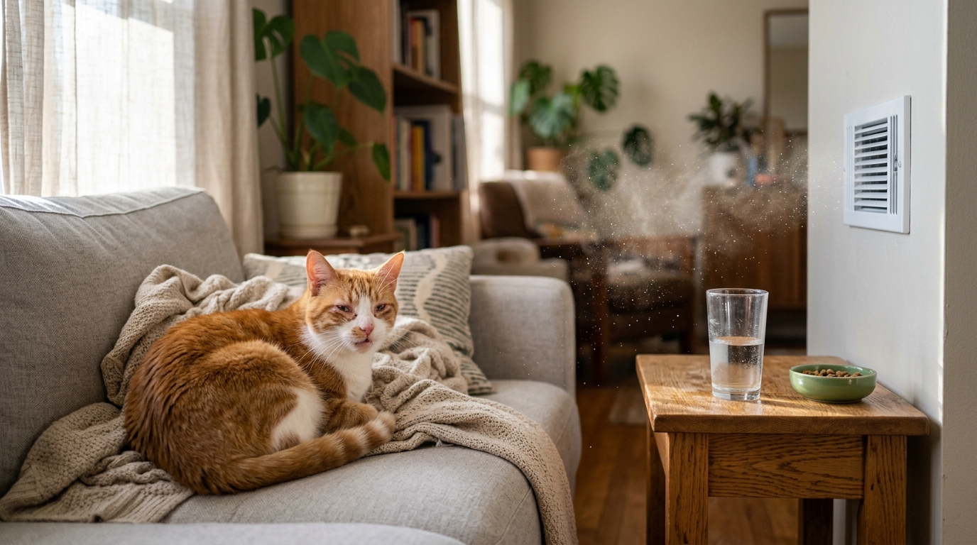 Allergènes cachés : impact de la poussière sur vos animaux