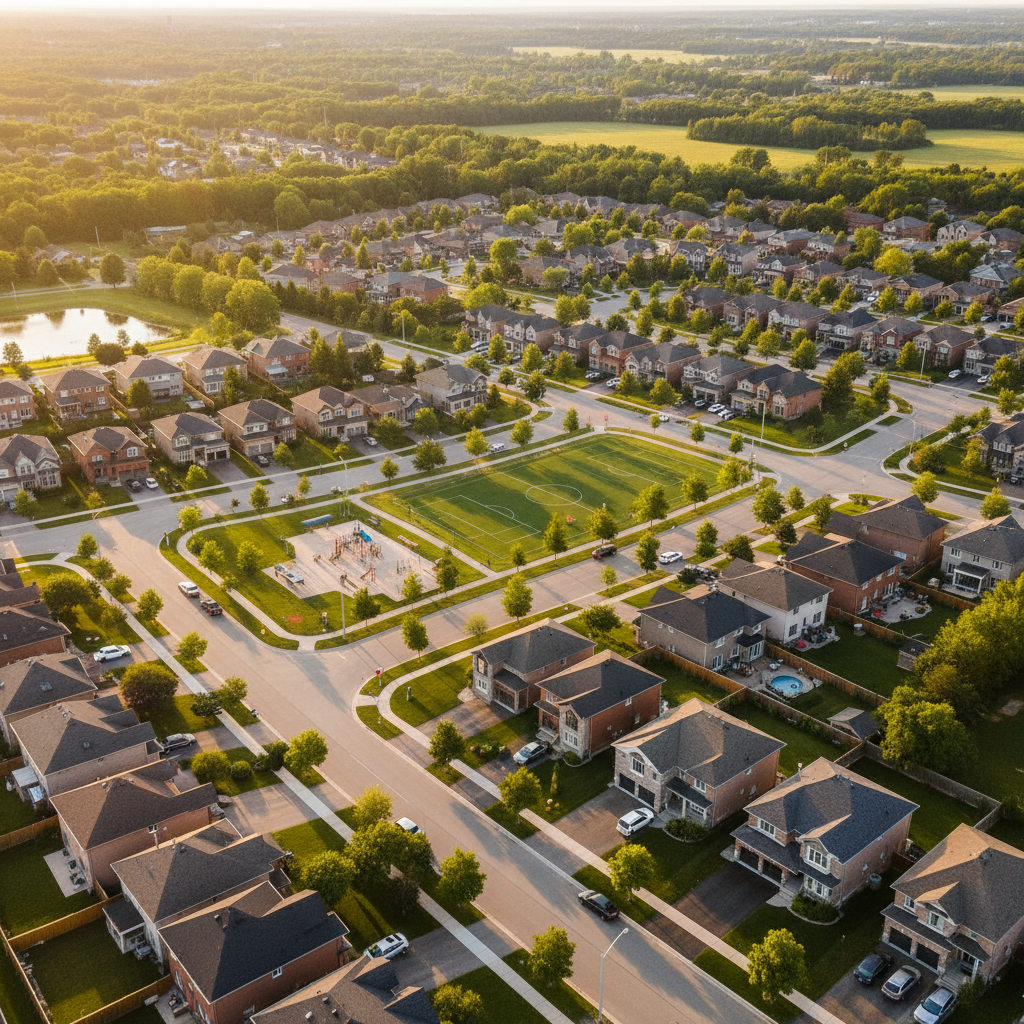Blainville neighborhood aerial view