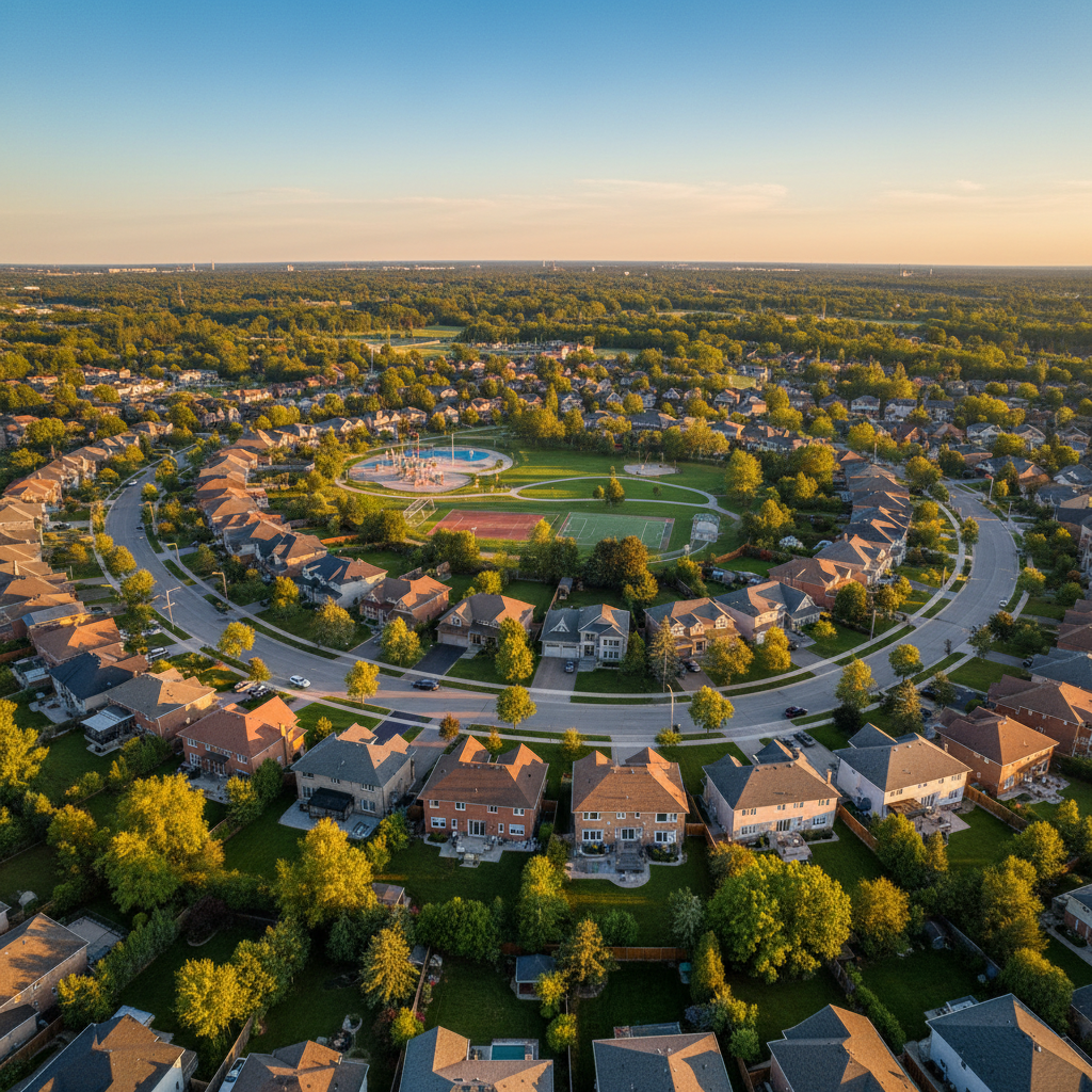 laval neighborhood aerial view